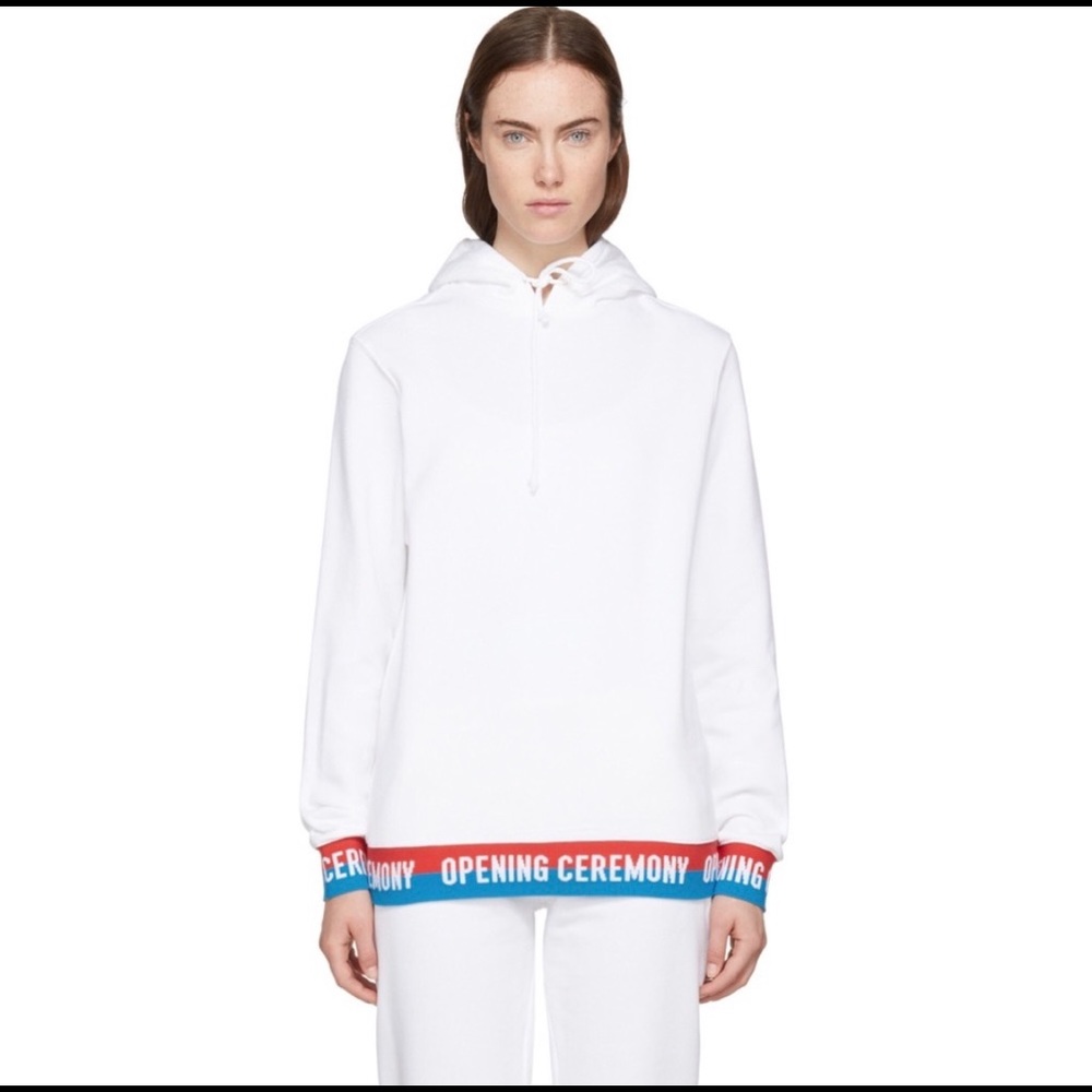 Opening Ceremony signature white sweatshirt/hoodie